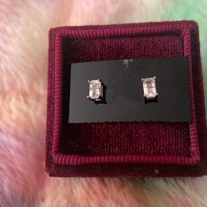 Natural Genuine Moonstone .925 Sterling Silver Stud Earrings